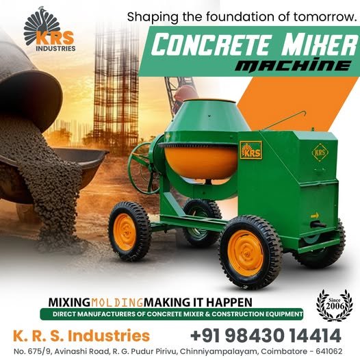 Concrete Mixer Machine Manufacturers in Tamil Nadu – KRS Industries