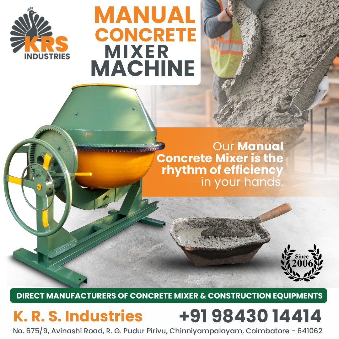 Manual Concrete Mixer Machine – Reliable Mixing for Efficient Construction