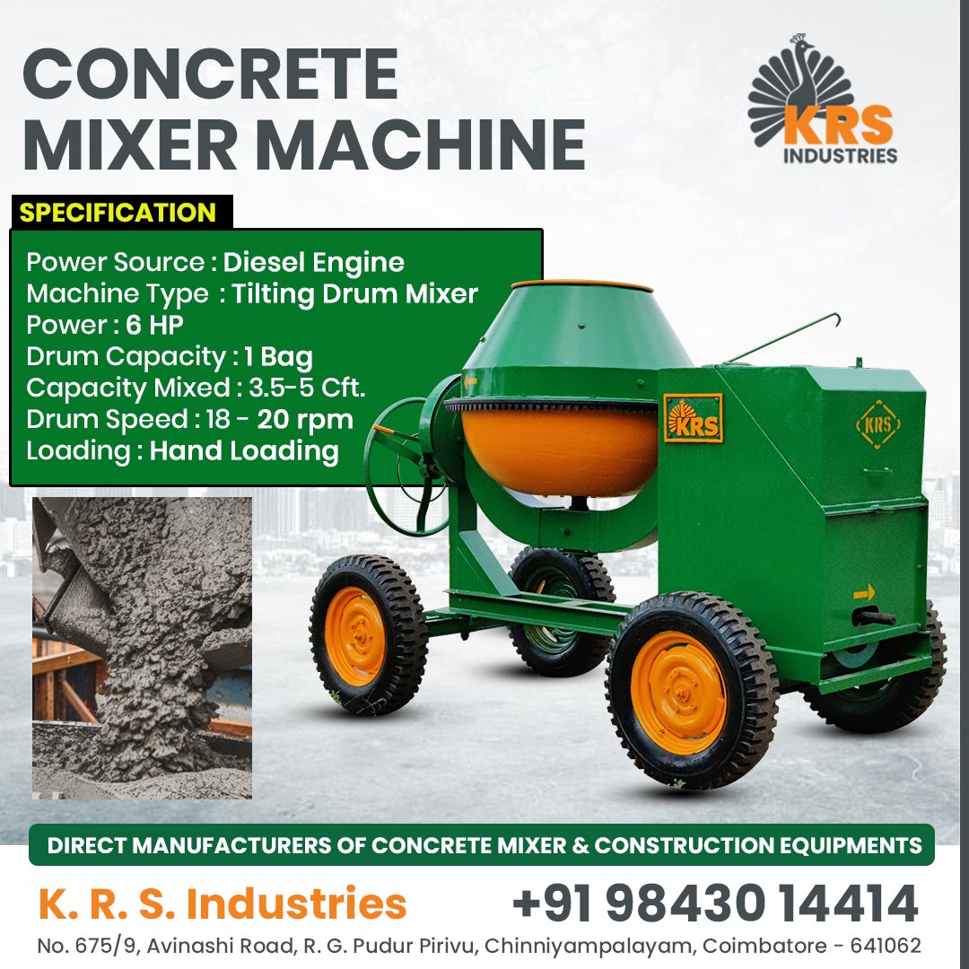 Concrete Mixer Machine Manufacturer in India