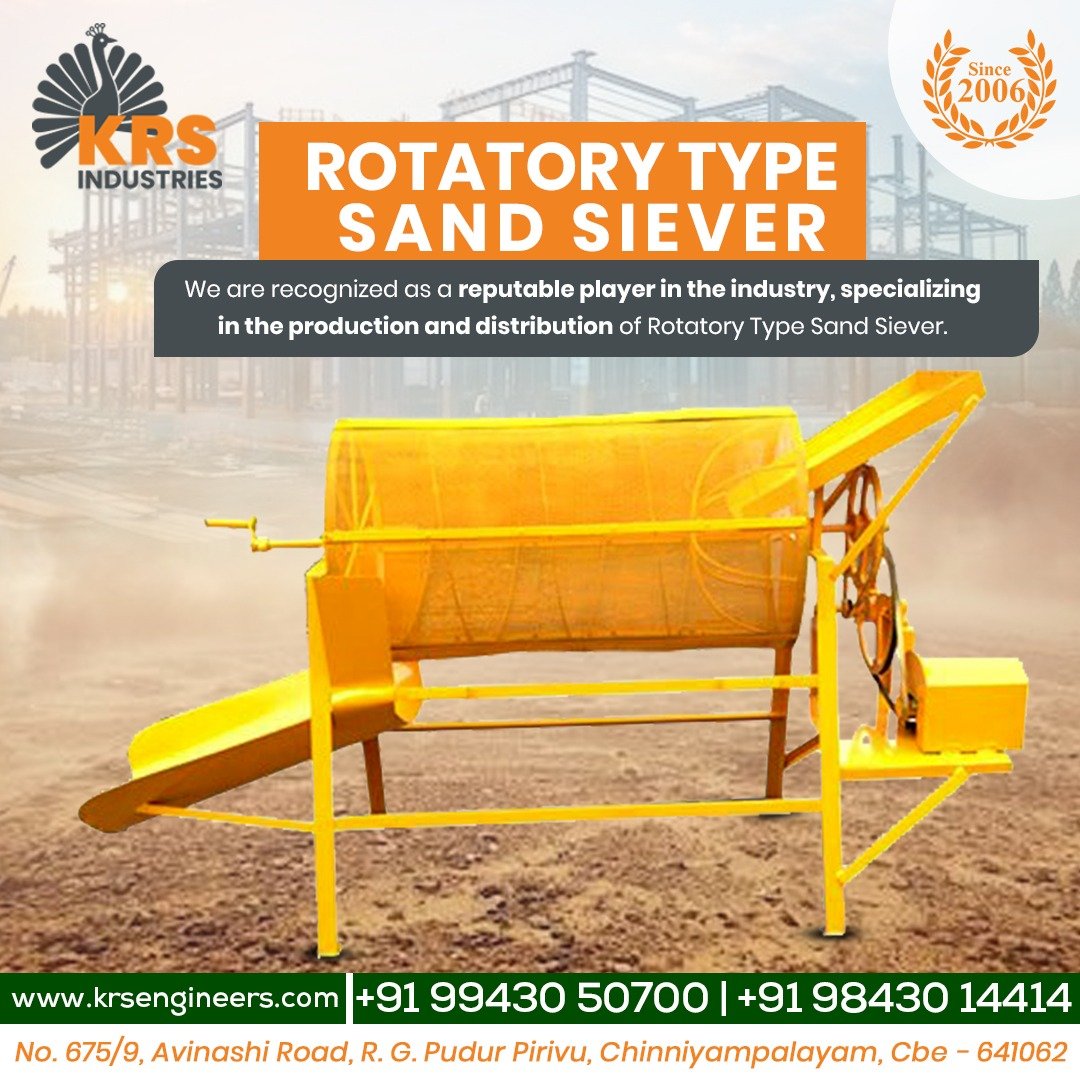 Rotatory Type Sand Siever Machine Sellers in Erode