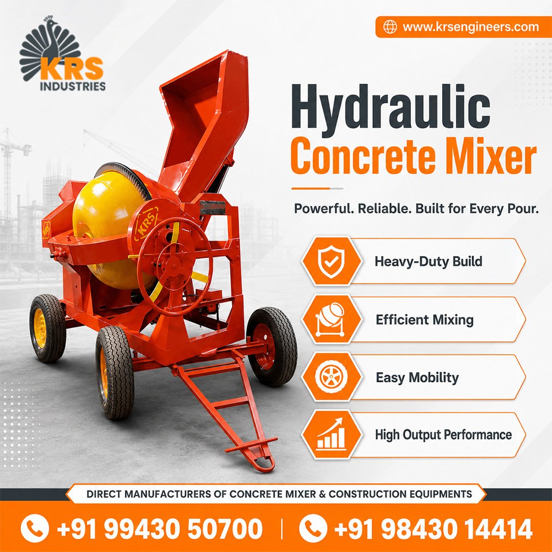 Hydraulic Concrete Mixer Machine Suppliers in Kerala